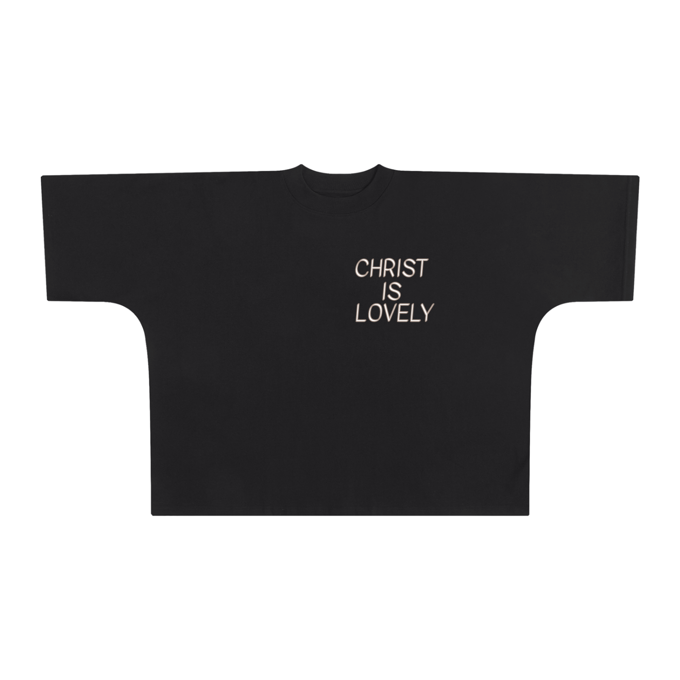 Black Over-Sized Seamless Sleeve Tee