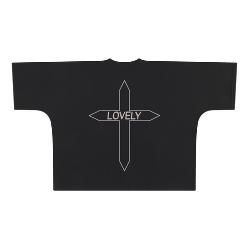 Black Over-Sized Seamless Sleeve Tee
